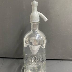 Magnolia Home glass seltzer bottle clear Farmhouse Vintage Style Magnolia Home